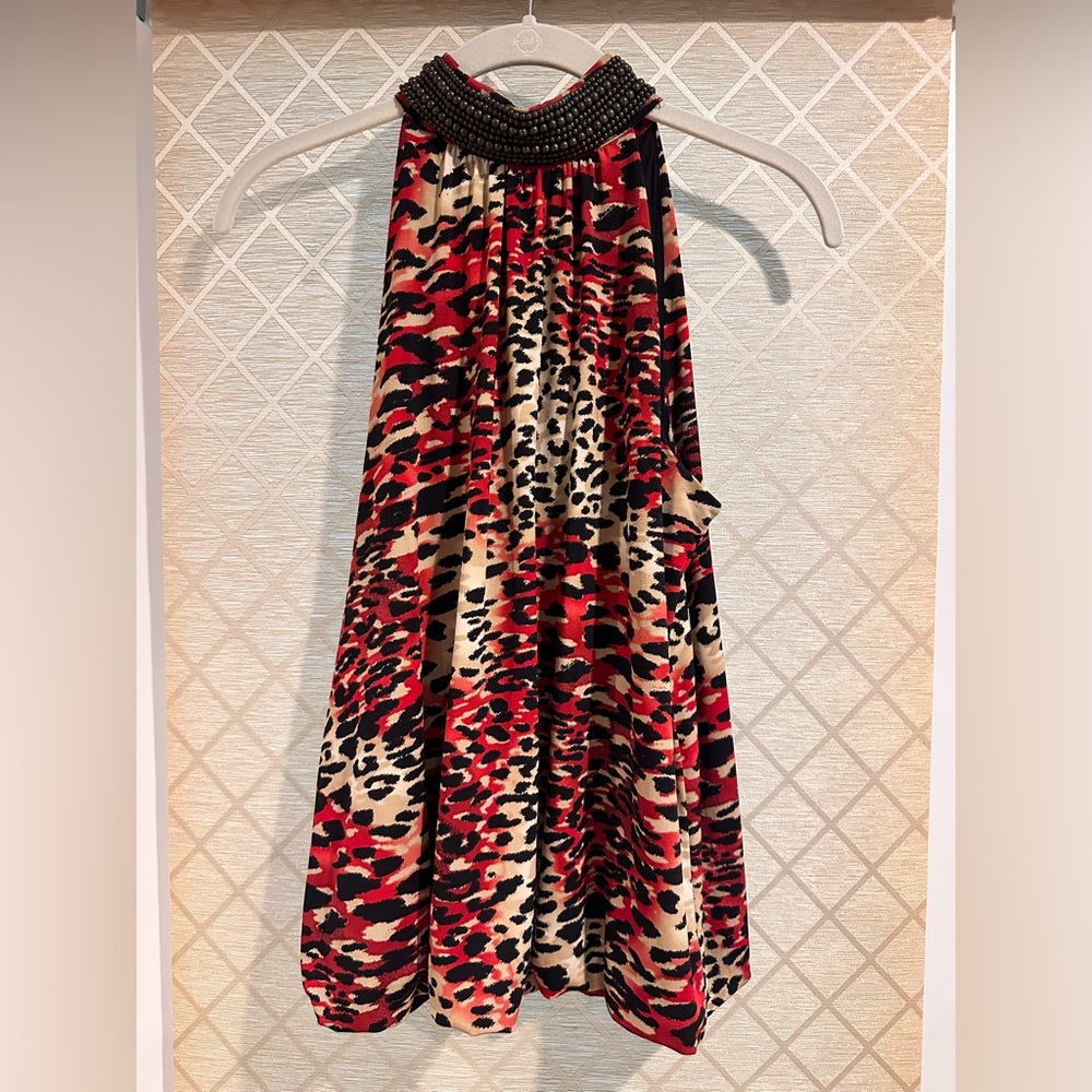 Alfani Red and Black Patterned Dress